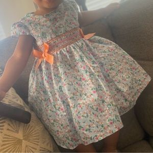 Sunday Blue and Orange Flower Dress